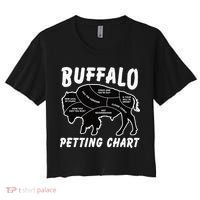 Buffalo Wildlife Petting Chart For Bison Lovers Women's Crop Top Tee thumb 0