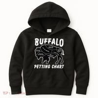 Buffalo Wildlife Petting Chart For Bison Lovers Kids Hoodie thumb 0