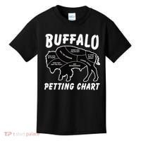 Buffalo Wildlife Petting Chart For Bison Lovers Kids T-Shirt thumb 0