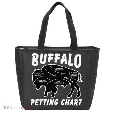 Buffalo Wildlife Petting Chart For Bison Lovers Tote Bag