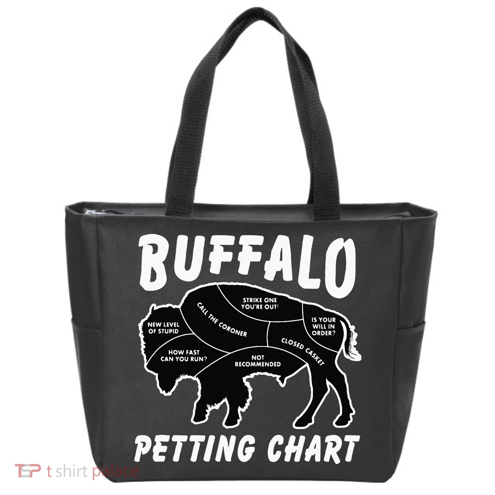 Buffalo Wildlife Petting Chart For Bison Lovers Tote Bag
