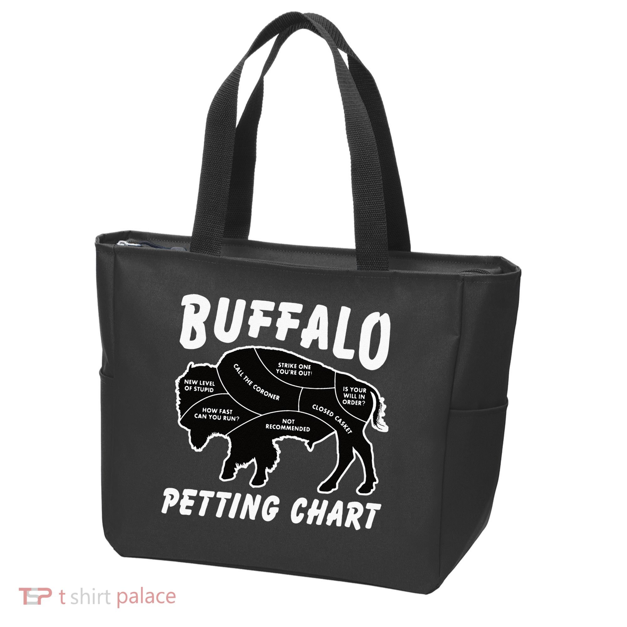 Buffalo Wildlife Petting Chart For Bison Lovers Tote Bag