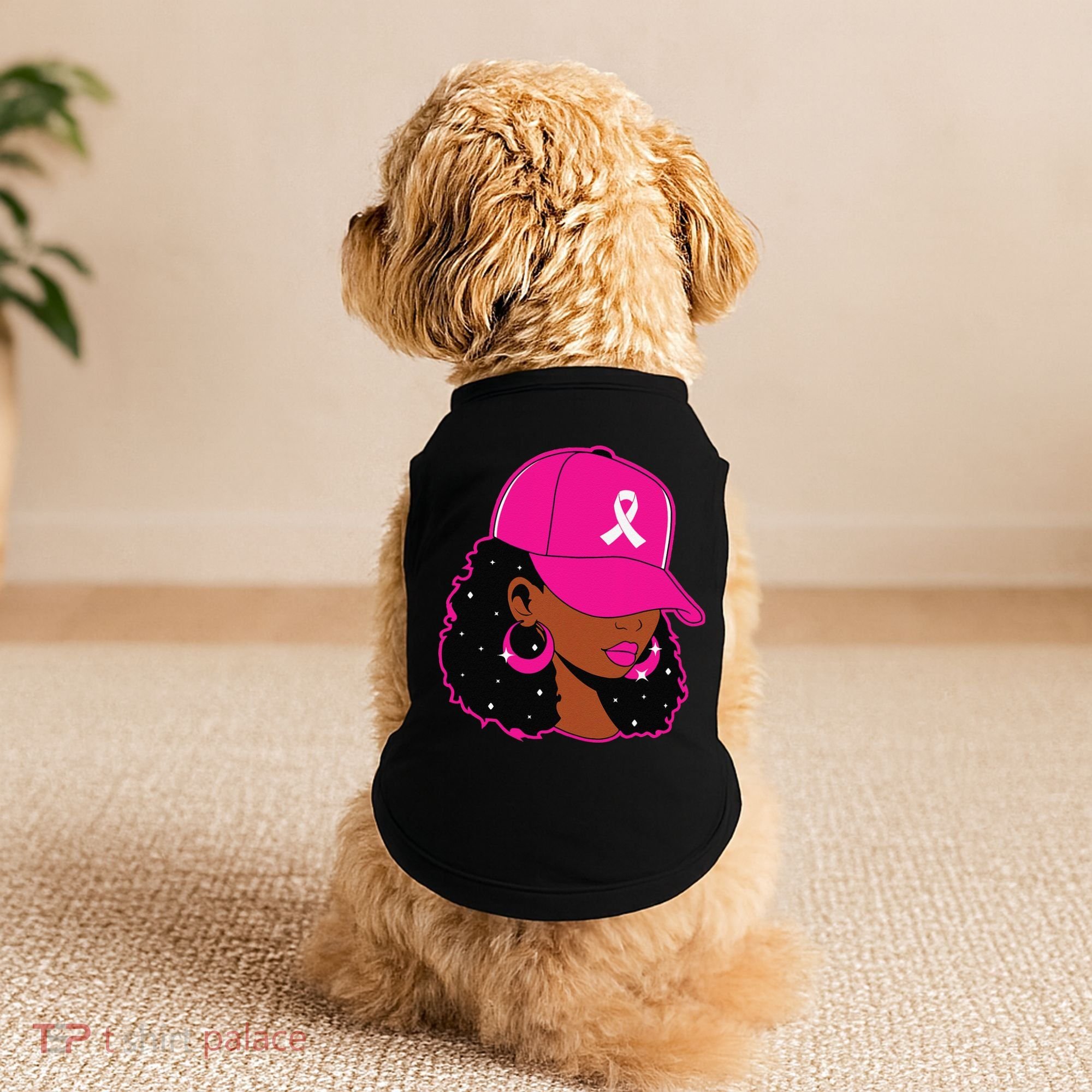 Black Women P.Ink Breast Cancer Awareness Warrior Gift Doggie Tank
