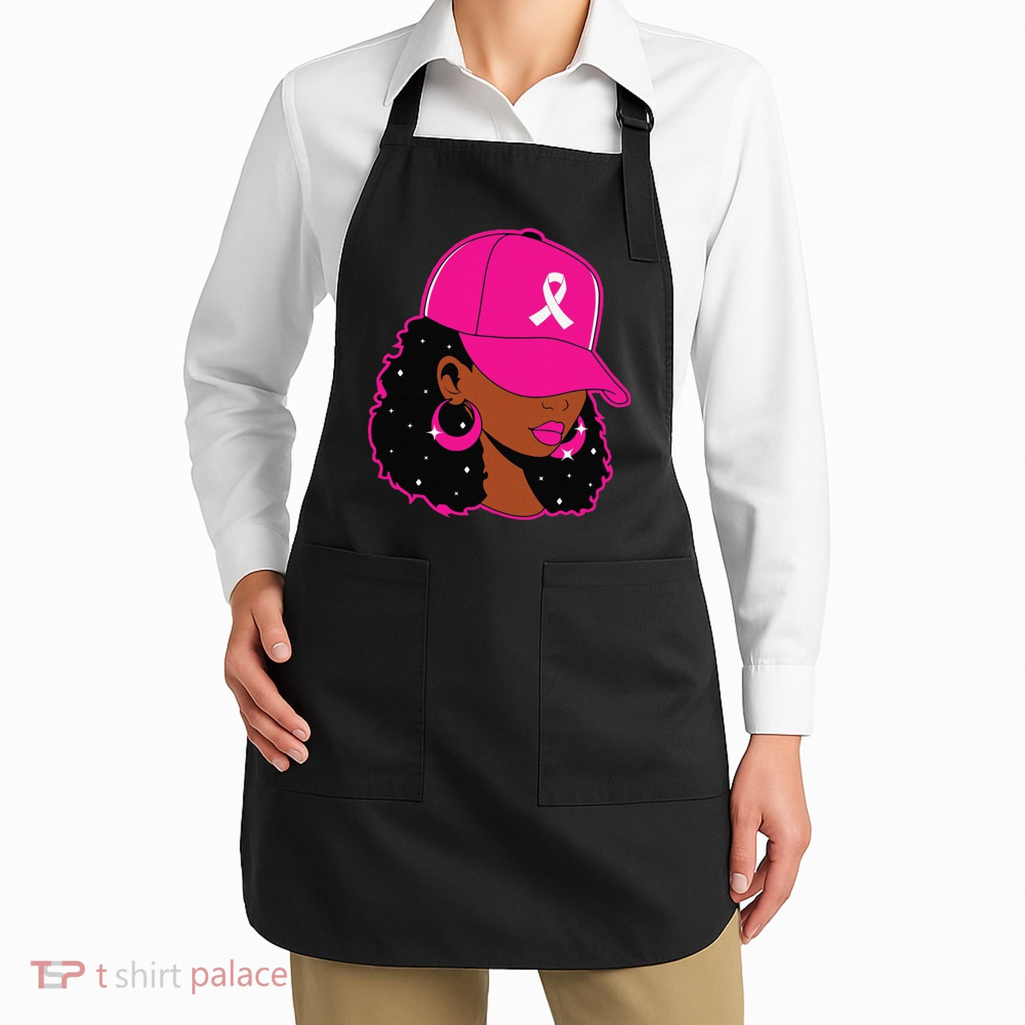 Black Women P.Ink Breast Cancer Awareness Warrior Gift Apron