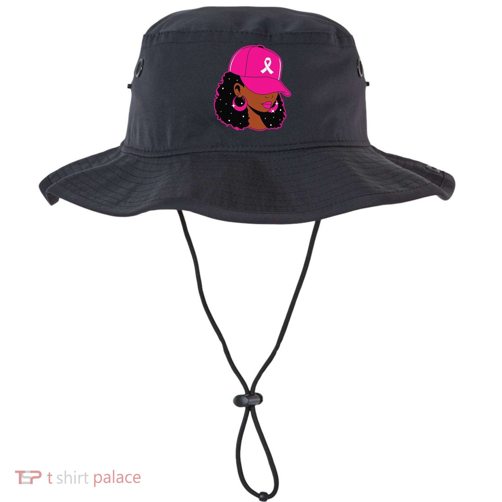 Black Women P.Ink Breast Cancer Awareness Warrior Gift Bucket Hat