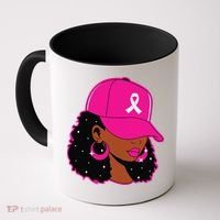Black Women P.Ink Breast Cancer Awareness Warrior Gift Coffee Mug thumb 0