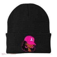 Black Women P.Ink Breast Cancer Awareness Warrior Gift Beanie thumb 0