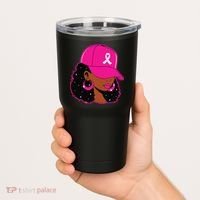 Black Women P.Ink Breast Cancer Awareness Warrior Gift Tumbler thumb 2