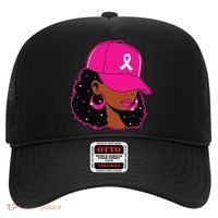Black Women P.Ink Breast Cancer Awareness Warrior Gift Hat thumb 0