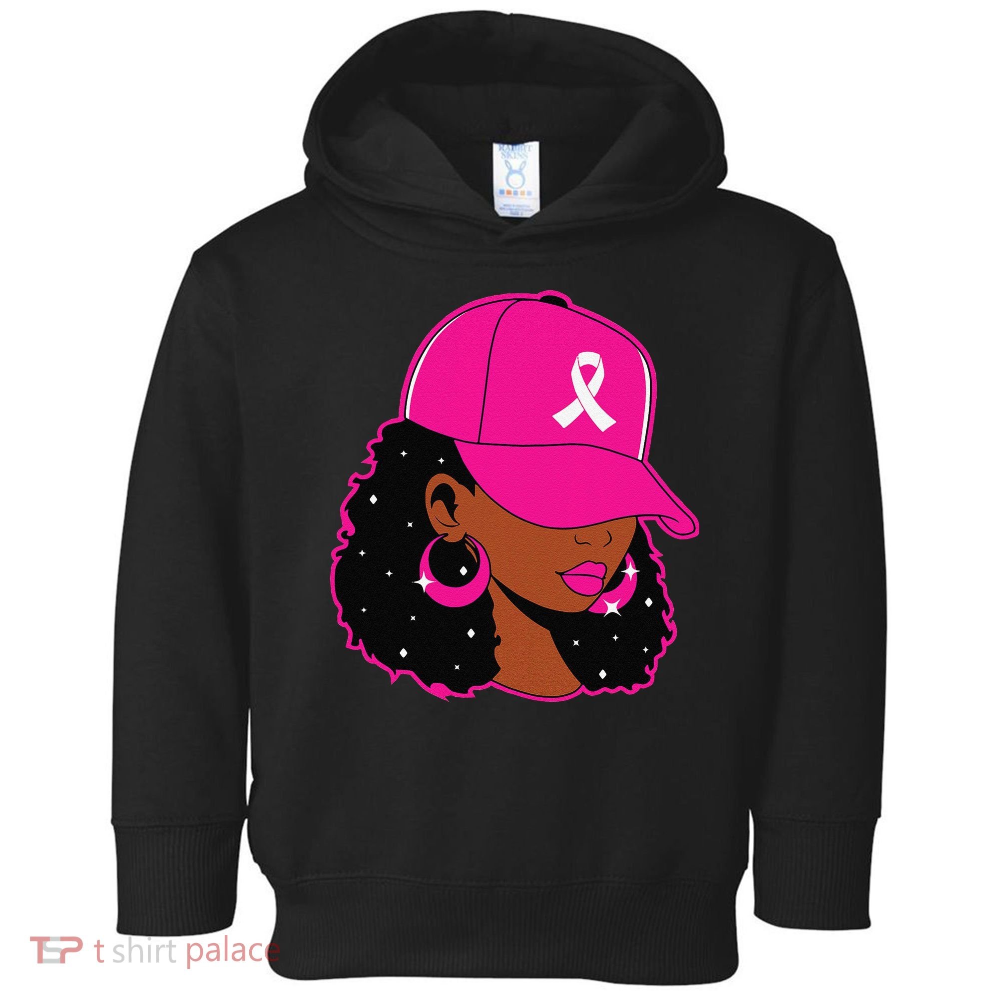 Black Women P.Ink Breast Cancer Awareness Warrior Gift Toddler Hoodie