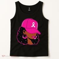 Black Women P.Ink Breast Cancer Awareness Warrior Gift Tank Top thumb 2