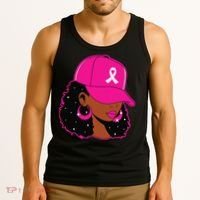 Black Women P.Ink Breast Cancer Awareness Warrior Gift Tank Top thumb 3