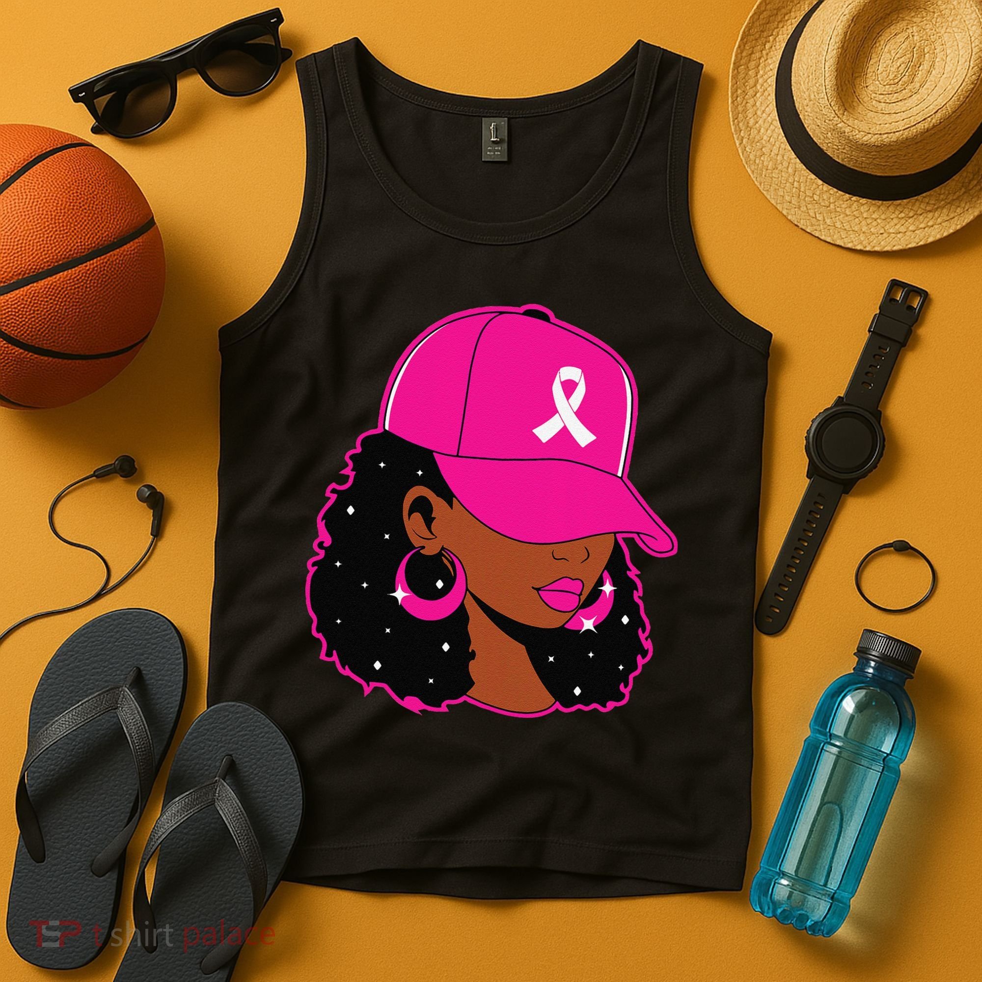 Black Women P.Ink Breast Cancer Awareness Warrior Gift Tank Top