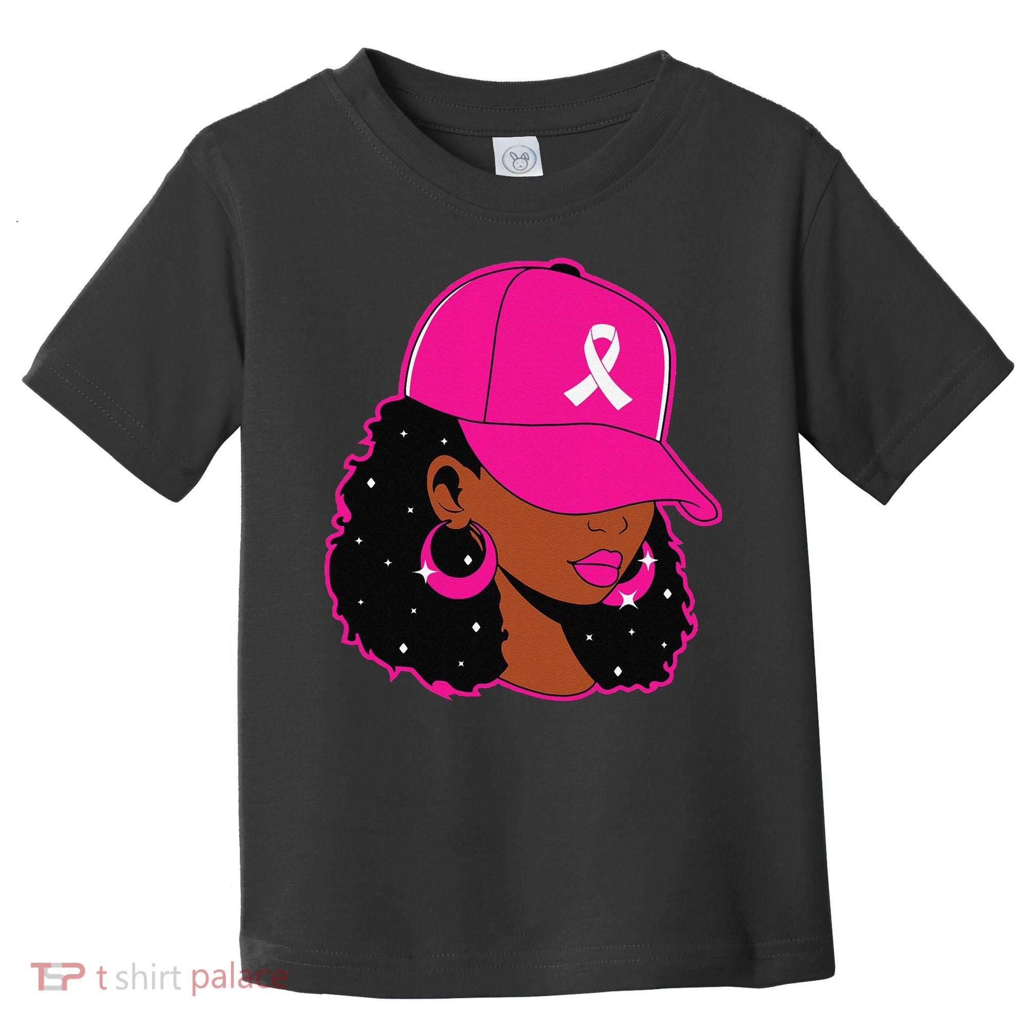 Black Women P.Ink Breast Cancer Awareness Warrior Gift Toddler T-Shirt