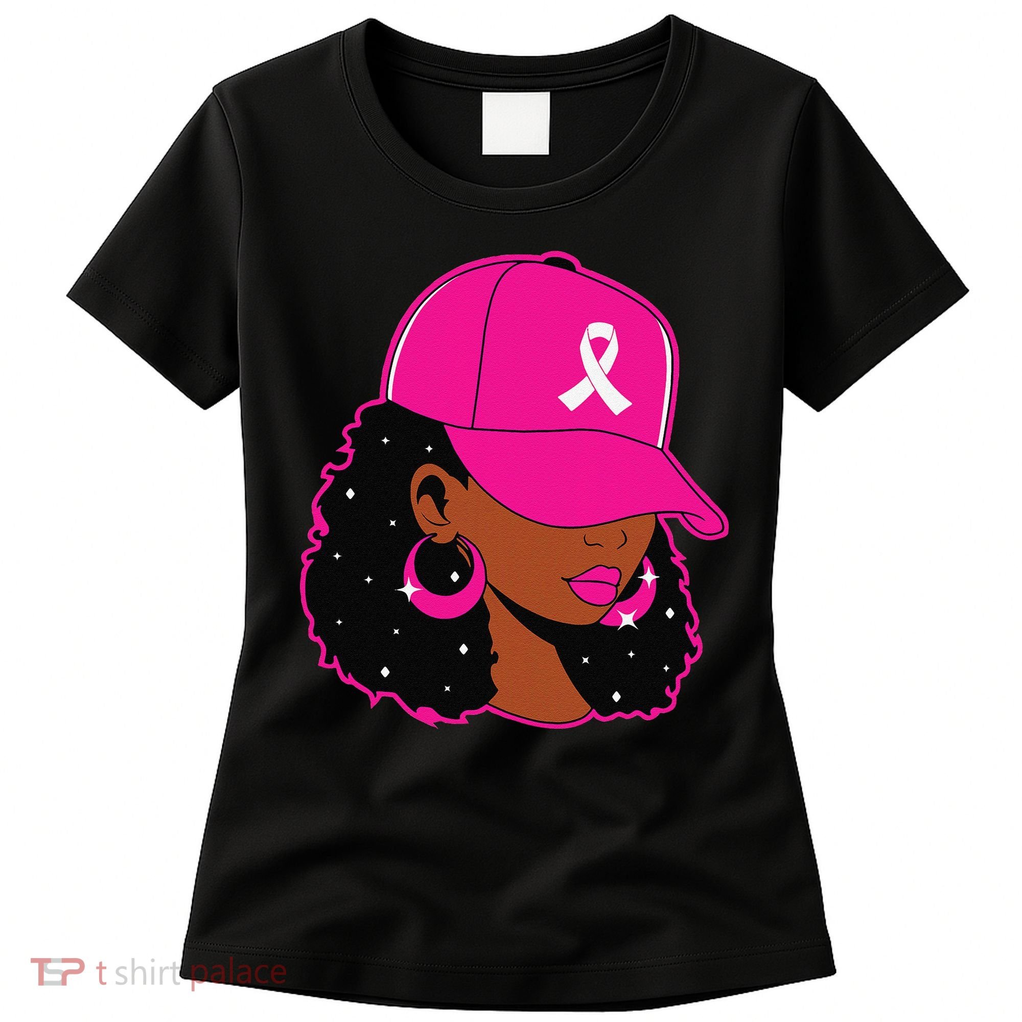 Black Women P.Ink Breast Cancer Awareness Warrior Gift Women's T-Shirt
