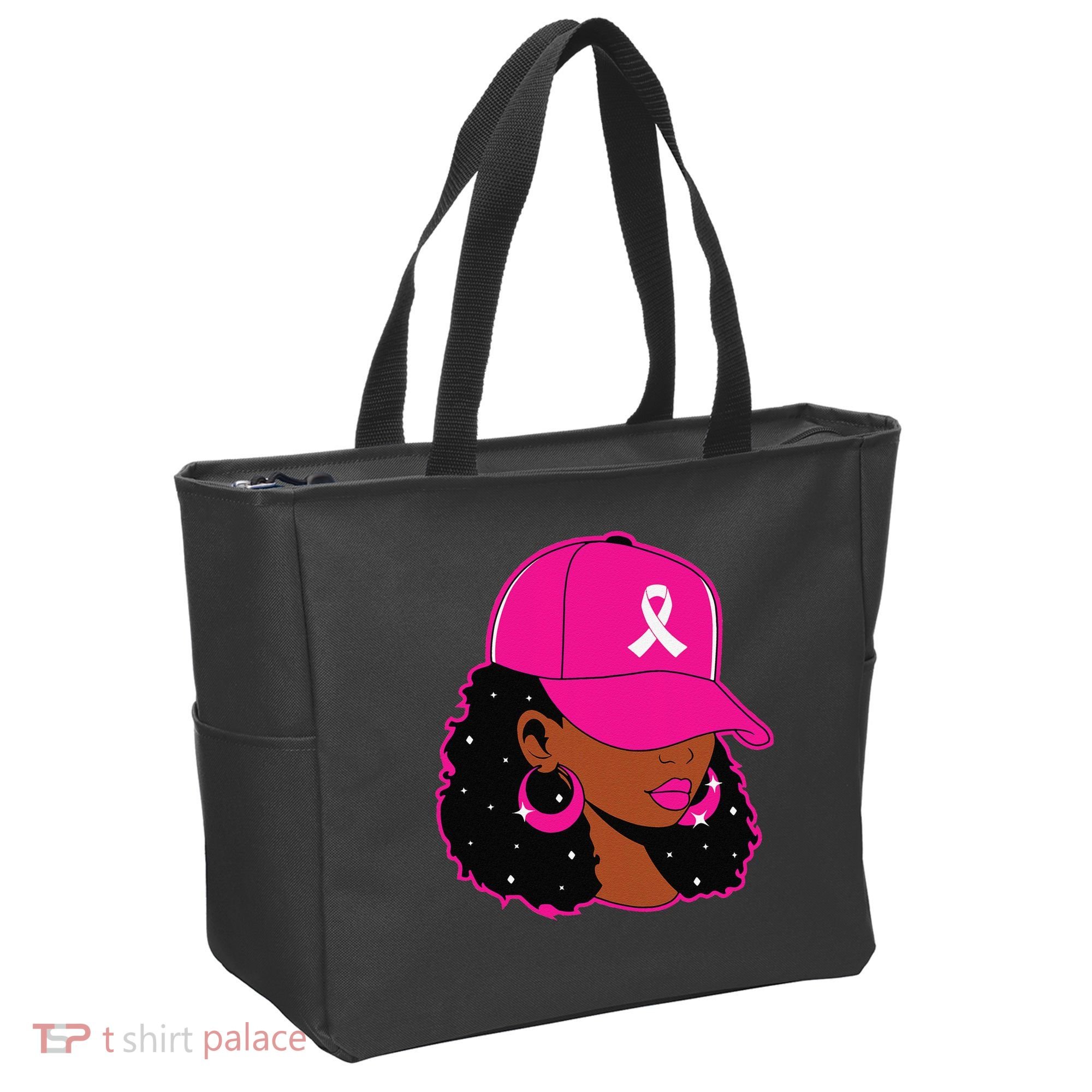 Black Women P.Ink Breast Cancer Awareness Warrior Gift Tote Bag
