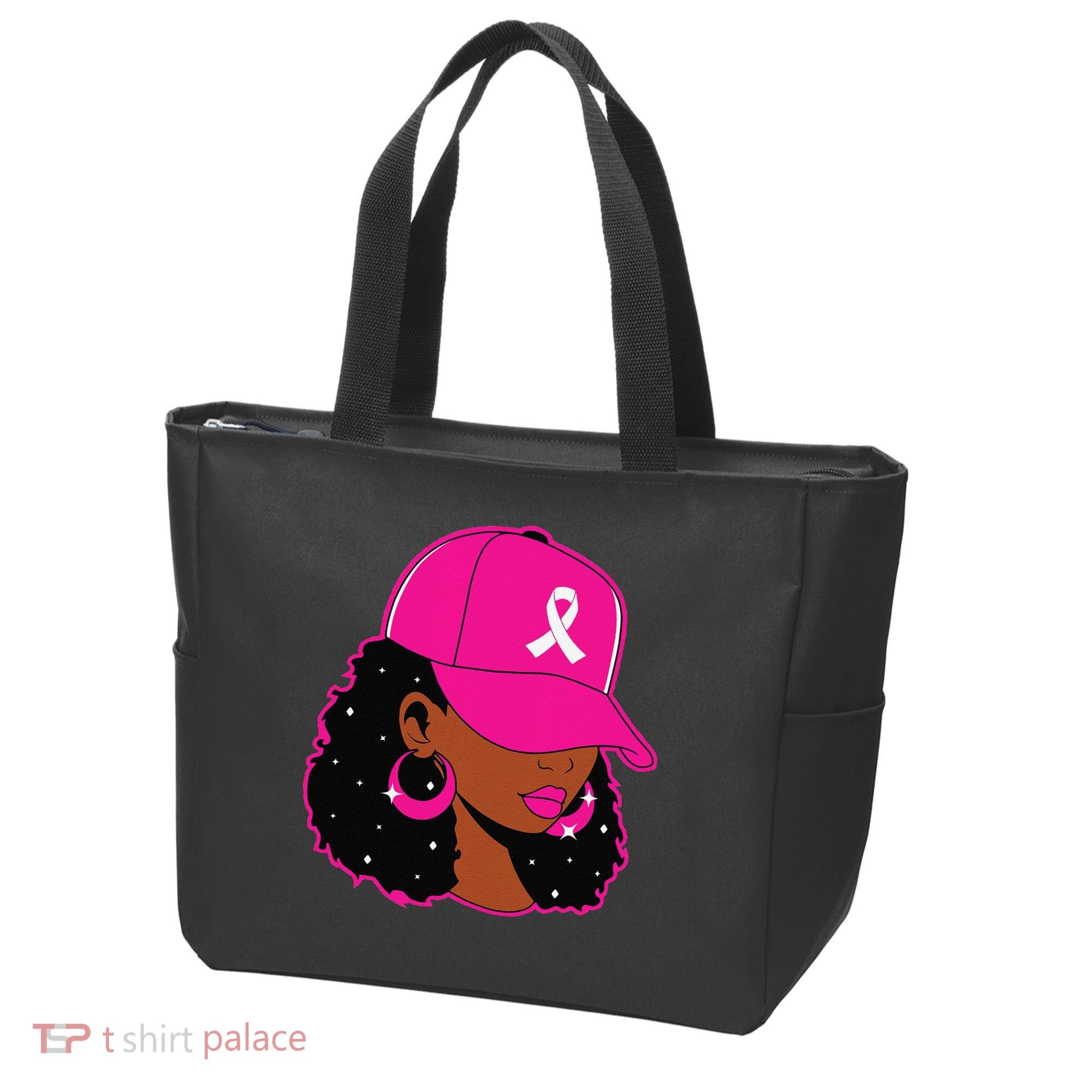 Black Women P.Ink Breast Cancer Awareness Warrior Gift Tote Bag
