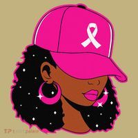 Black Women P.Ink Breast Cancer Awareness Warrior Gift Hoodie thumb 2