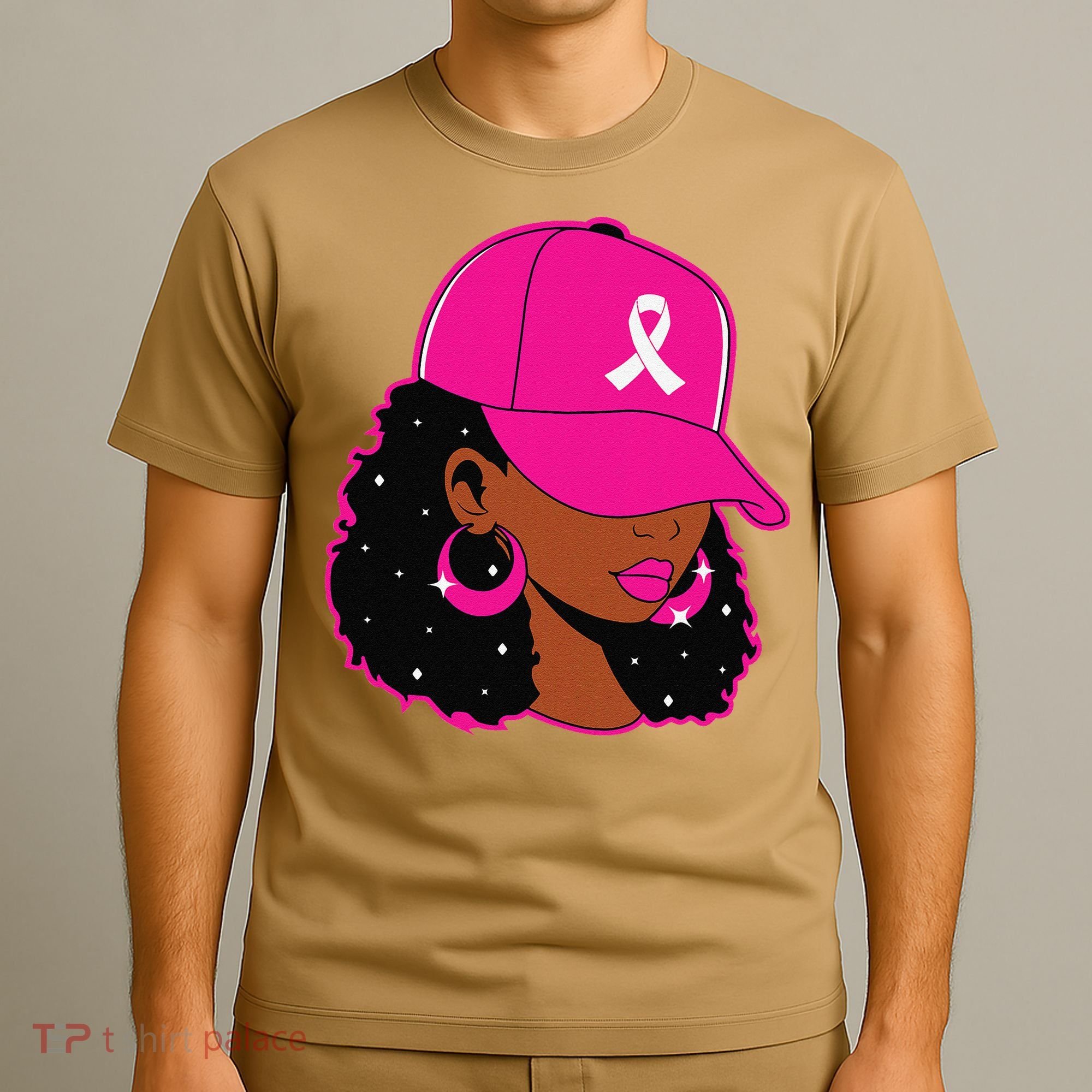 Black Women P.Ink Breast Cancer Awareness Warrior Gift T-Shirt