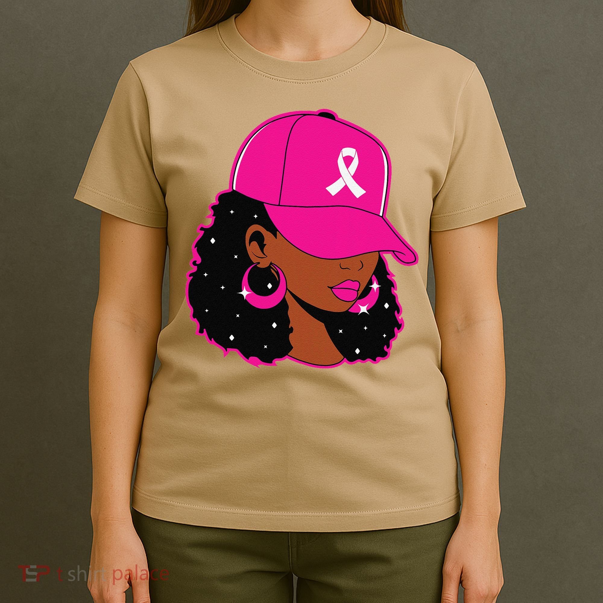 Black Women P.Ink Breast Cancer Awareness Warrior Gift T-Shirt