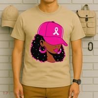 Black Women P.Ink Breast Cancer Awareness Warrior Gift T-Shirt thumb 6