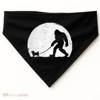 Bigfoot Walks Pug Funny Pug Funny Bigfoot Pug Lover Pug USA-Made Doggie Bandana thumb 0
