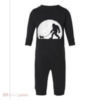 Bigfoot Walks Pug Funny Pug Funny Bigfoot Pug Lover Pug Infant Fleece One Piece thumb 0
