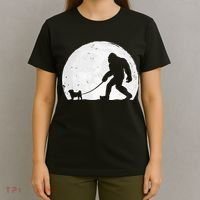 Bigfoot Walks Pug Funny Pug Funny Bigfoot Pug Lover Pug T-Shirt thumb 4