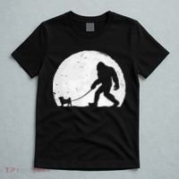 Bigfoot Walks Pug Funny Pug Funny Bigfoot Pug Lover Pug T-Shirt thumb 5