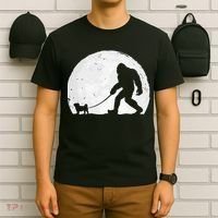 Bigfoot Walks Pug Funny Pug Funny Bigfoot Pug Lover Pug T-Shirt thumb 6