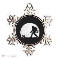 Bigfoot Walks Pug Funny Pug Funny Bigfoot Pug Lover Pug Ornament thumb 0