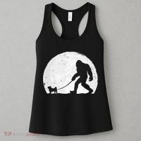 Bigfoot Walks Pug Funny Pug Funny Bigfoot Pug Lover Pug Women's Tank Top thumb 3