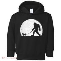 Bigfoot Walks Pug Funny Pug Funny Bigfoot Pug Lover Pug Toddler Hoodie thumb 0