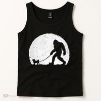 Bigfoot Walks Pug Funny Pug Funny Bigfoot Pug Lover Pug Tank Top thumb 2