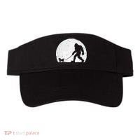 Bigfoot Walks Pug Funny Pug Funny Bigfoot Pug Lover Pug Visor thumb 0