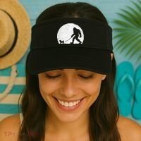Bigfoot Walks Pug Funny Pug Funny Bigfoot Pug Lover Pug Visor thumb 2