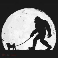 Bigfoot Walks Pug Funny Pug Funny Bigfoot Pug Lover Pug Visor thumb 3