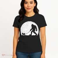 Bigfoot Walks Pug Funny Pug Funny Bigfoot Pug Lover Pug Women's T-Shirt thumb 4