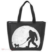 Bigfoot Walks Pug Funny Pug Funny Bigfoot Pug Lover Pug Tote Bag thumb 0