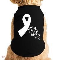 Butterfly White Ribbon Warrior Lung Cancer Awareness Cute Gift Doggie Tank thumb 0