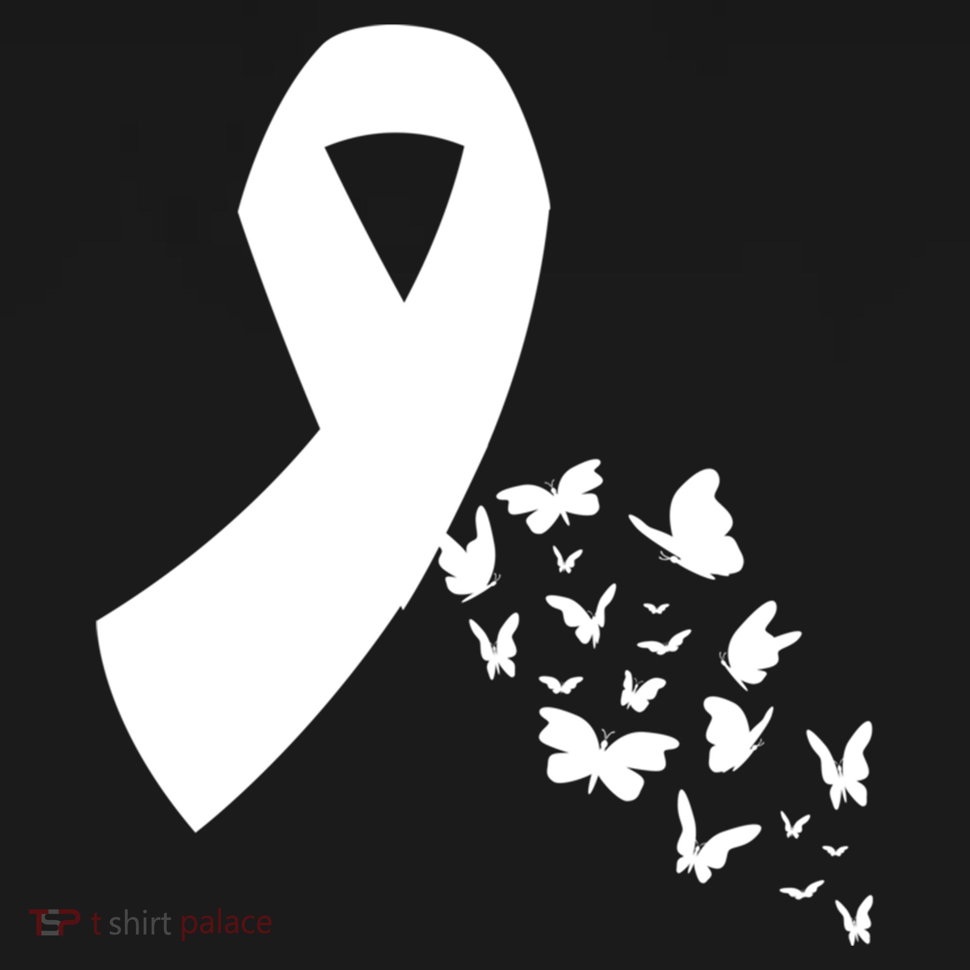 Butterfly White Ribbon Warrior Lung Cancer Awareness Cute Gift Women's Hoodie