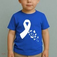 Butterfly White Ribbon Warrior Lung Cancer Awareness Cute Gift Toddler T-Shirt thumb 2