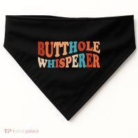 Butthole Whisperer Retro Sarcastic Jokes Funny USA-Made Doggie Bandana thumb 0