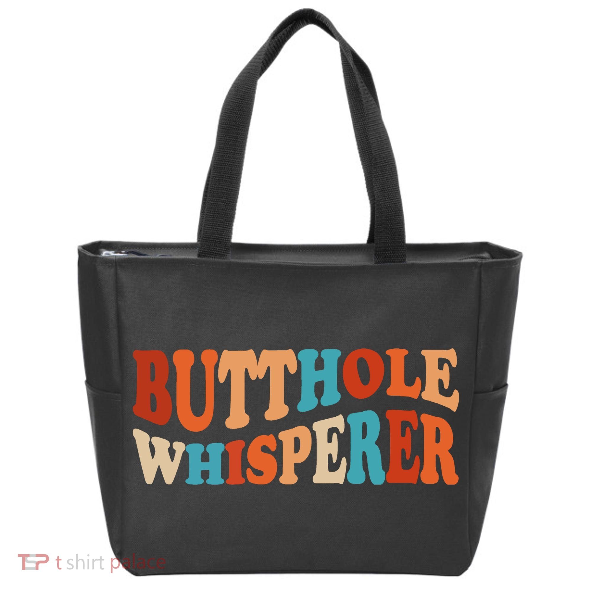 Butthole Whisperer Retro Sarcastic Jokes Funny Tote Bag