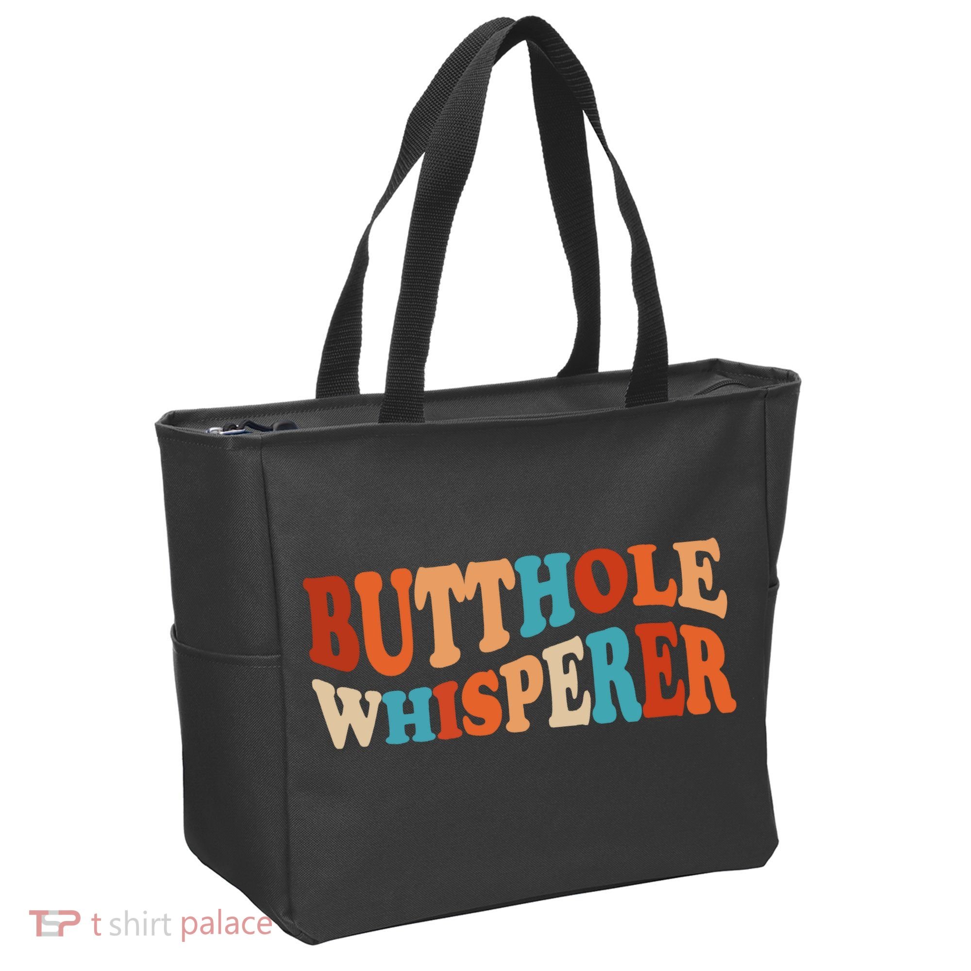 Butthole Whisperer Retro Sarcastic Jokes Funny Tote Bag