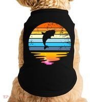 Beluga Whale Retro Sunset Save The Whales Beluga Meaningful Gift Doggie Tank thumb 0