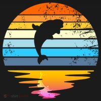 Beluga Whale Retro Sunset Save The Whales Beluga Meaningful Gift Bucket Hat thumb 4