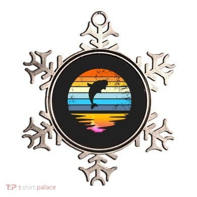 Beluga Whale Retro Sunset Save The Whales Beluga Meaningful Gift Ornament