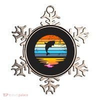 Beluga Whale Retro Sunset Save The Whales Beluga Meaningful Gift Ornament thumb 0