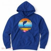 Beluga Whale Retro Sunset Save The Whales Beluga Meaningful Gift Hoodie thumb 0